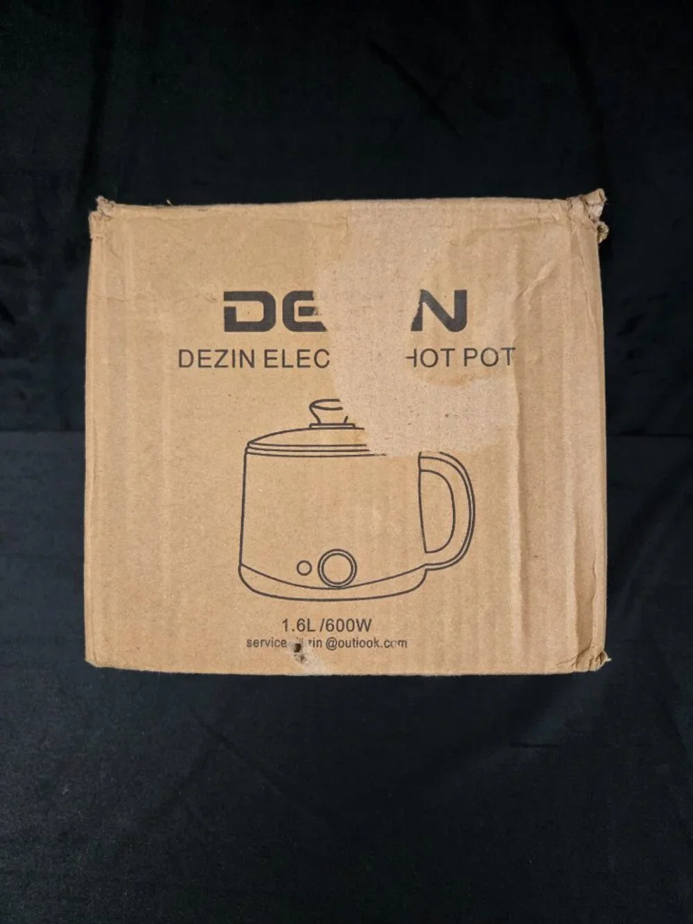 Dezin GLH830 1.6L Electric Hot Pot 600W Cooker Black Open Box